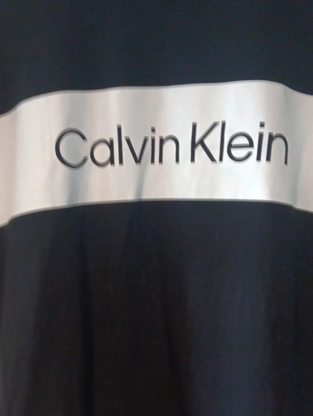 Calvin Klein Black Short Sleeve Tee with White Logo Band